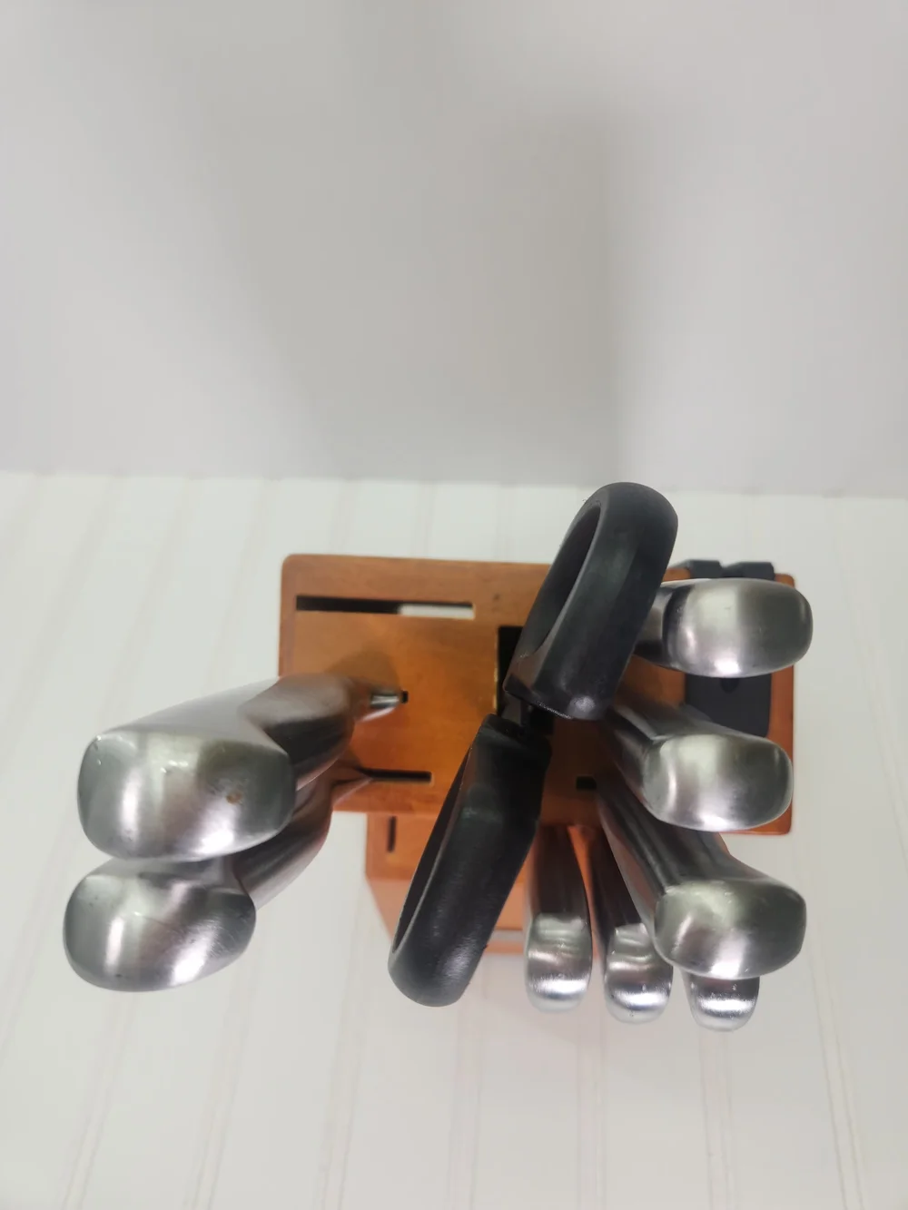 McCook German Stainless Steel 10-Piece Knife Block Set With Built- In Sharper